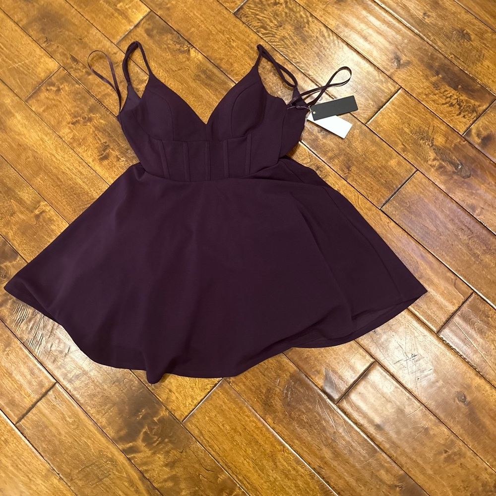 Plum & Black Tulle Prom Dress NWT‎ Size 5/6